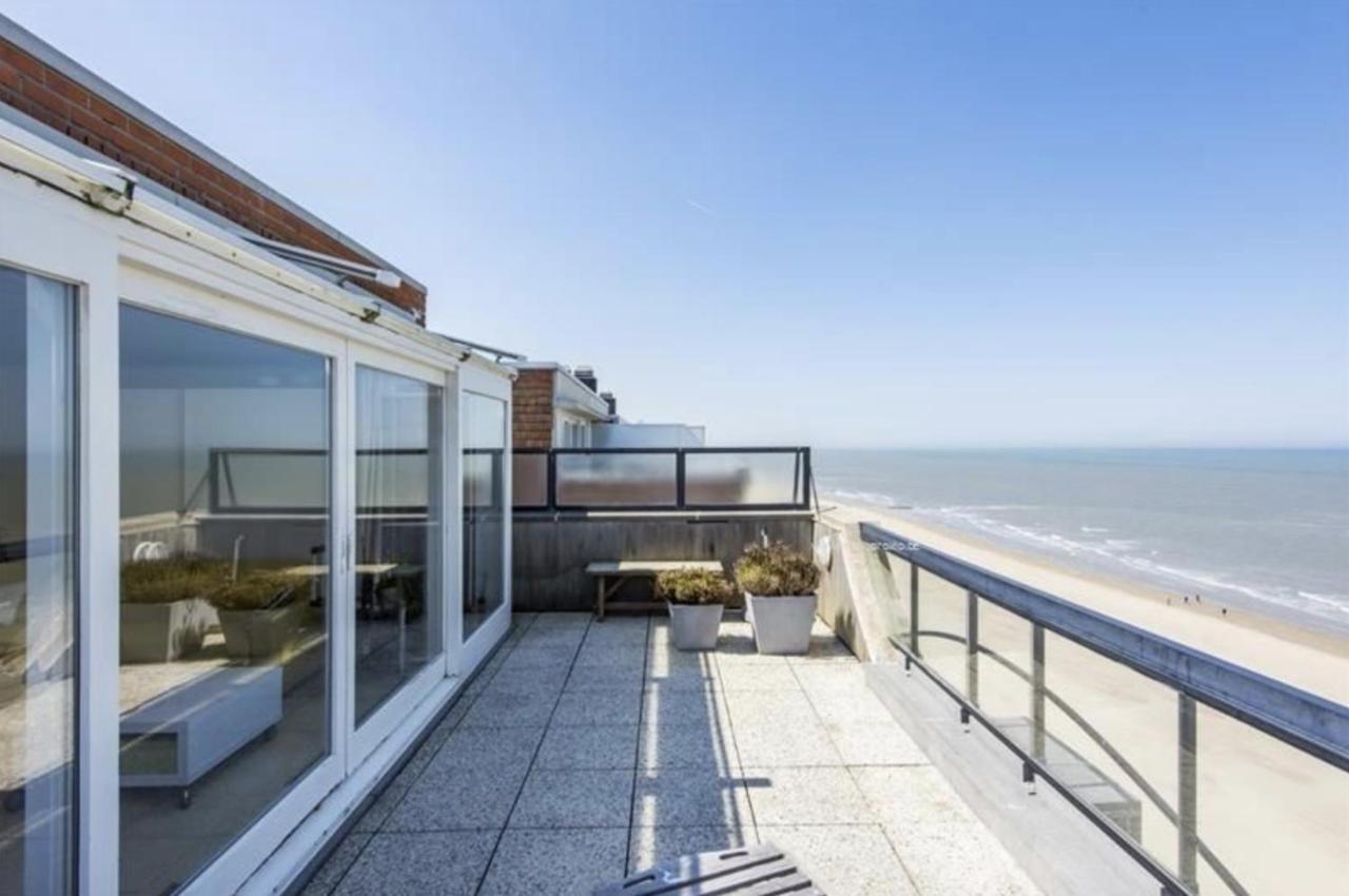 Penthouse App Met Imposant & Eindeloos Zeezicht Apartment Middelkerke Bagian luar foto